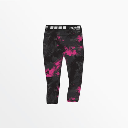 Capelli Sport - Girl's 3/4 Camo Strokes Performance Tights